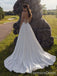 Simple Strapless Split Side A-line Long Wedding Dress, WD99