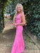 Elegant V-neck Appliques Mermaid Long Prom Dress,  PD66