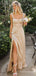Elegant Square Lace Up Split Side A-line Long Prom Dress,PD390