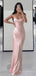 Elegant V-neck Spaghetti Strap Mermaid Long Prom Dress,PD376