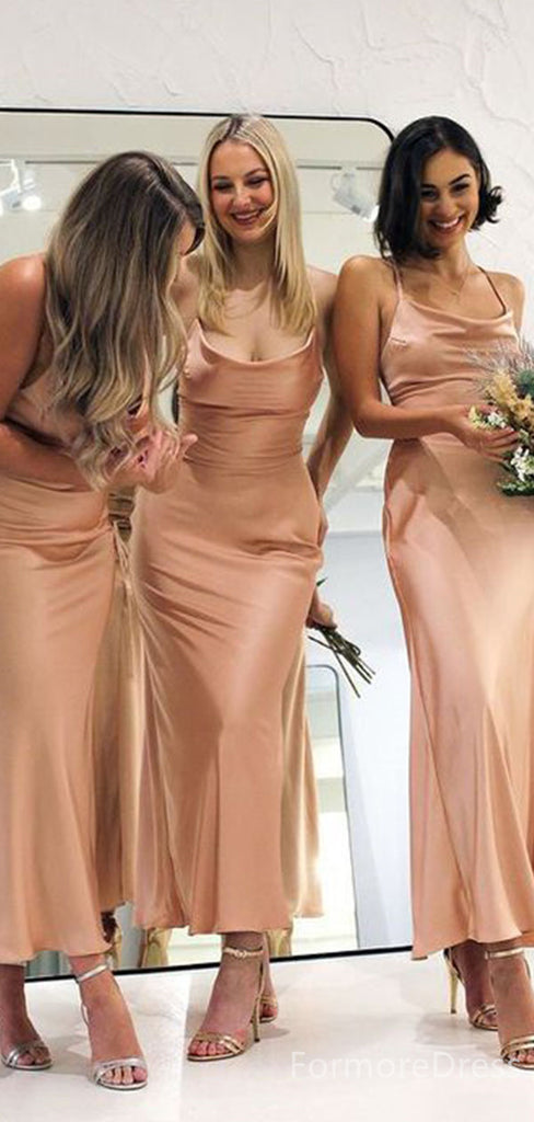 Popular Spaghetti Strap Mermaid Long Bridesmaid Dress,  BD113