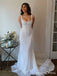 Popular Square Mermaid Appliques Long Wedding Dress, WD103