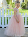 Gorgeous Light Pink One Shoullder A-line Long Flower Girl Dress,  FGD98