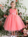 Gorgeous V-neck  A-line Long Flower Girl Dress,  FGD97