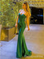 Elegant Sweetheart Green Spaghetti Strap Mermaid Long Prom Dress,PD404