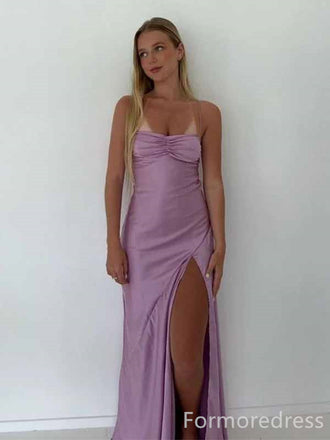 Elegant Sweetheart Strapless Side Slit Mermaid Long Prom Dress,PD410