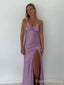 Elegant Sweetheart Strapless Side Slit Mermaid Long Prom Dress,PD410