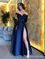 Elegant V-neck Off-Shoulder Strapless A-line Long Prom Dress,PD427