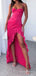 Elegant Sweetheart Spaghetti Strap Side Slit Mermaid Long Prom Dress,PD430