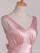 Elegant V-neck Backless Pink A-line Long Prom Dress,PD440