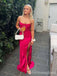 Elegant Spaghetti Strap Split Side Mermaid Long Prom Dress,PD454
