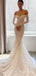 Elegant Sweatheart Off-Shoulder Lace Mermaid Long Wedding Dress, WD108