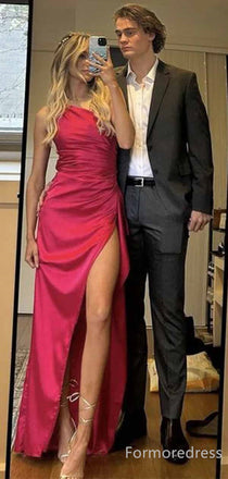 Elegant One Shoulder Split Side Mermaid Long Prom Dress,PD4578