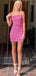 Sparkly Strapless Sequins A-line Short Mini Homecoming Dress,  HD82