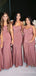 Cheap Spaghetti Strap Mermaid Long Bridesmaid Dress,  BD122