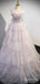 Sparkly V-neck Strapless A-line Long Prom Dress,PD4584