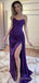 Elegant V-neck Strapless Split Side Mermaid Long Prom Dress,PD4586