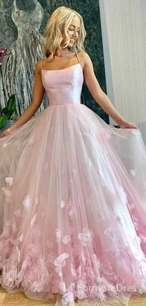 Elegant Strapless Appliques A-line Long Prom Dress,  PD71