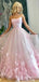 Elegant Strapless Appliques A-line Long Prom Dress,  PD71