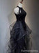 Gorgeous Black Sleveless A-line Long Prom Dress,PD4589
