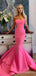 Elegant V-neck Strapless Mermaid Long Prom Dress,PD445