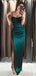 Elegant Sweetheart Green Spaghetti Strap Mermaid Long Prom Dress,PD435