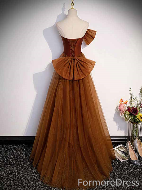 Gorgeous Strapless A-line Sleeveless Long Prom Dress,PD431