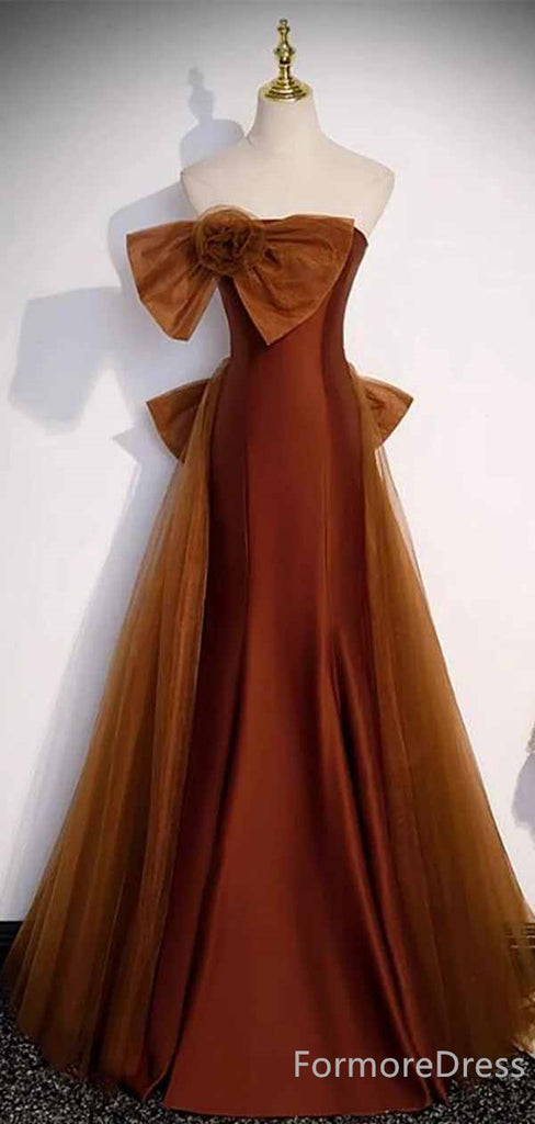 Gorgeous Strapless A-line Sleeveless Long Prom Dress,PD431