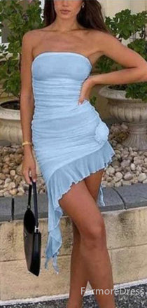 Elegant Strapless A-line Short Mini Homecoming Dress,  HD92