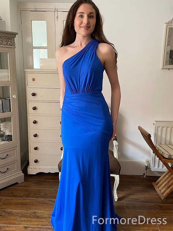 Elegant One Shoulder Mermaid  Long Prom Dress,  PD75