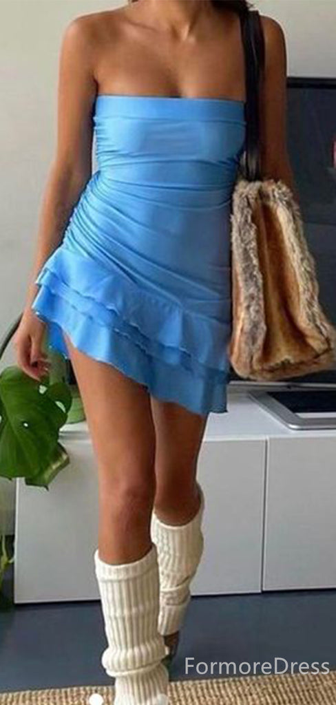 Elegant Strapless A-line Short Mini Homecoming Dress,  HD93