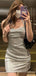 Sparkly Spaghetti Strap A-line Short Mini Homecoming Dress,  HD96