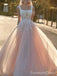 Popular Square Appliques A-line Long Wedding Dress, WD119