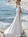 Elegant V-neck Lace Mermaid Long Wedding Dress, WD121