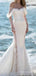 Elegant V-neck Lace Mermaid Long Wedding Dress, WD121