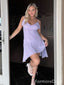 Elegant V-neck Spaghetti Strap A-line Short Mini Homecoming Dress,  HD102