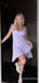 Elegant V-neck Spaghetti Strap A-line Short Mini Homecoming Dress,  HD102