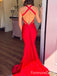Sexy V-neck Backless Mermaid Long Prom Dress,  PD84