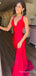 Sexy V-neck Backless Mermaid Long Prom Dress,  PD84