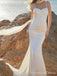 Elegant Spaghetti Strap Mermaid Long Wedding Dress, WD122