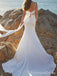 Elegant Spaghetti Strap Mermaid Long Wedding Dress, WD122