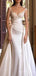 Elegant V-neck Spaghetti Strap Mermaid Long Wedding Dress, WD123