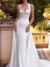 Gorgeous Halter Appliques Mermaid Long Wedding Dress, WD124