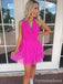 Elegant V-neck A-line Short Mini Homecoming Dress,  HD208