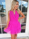 Elegant V-neck A-line Short Mini Homecoming Dress,  HD208