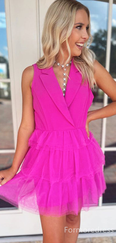 Elegant V-neck A-line Short Mini Homecoming Dress,  HD208