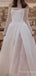 Elegant Strapless Off-Shoulder Split Side Mermaid Long Wedding Dress, WD125