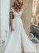 Elegant Appliques A-line Long Wedding Dress,  WD23