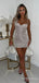 Sparkly Sweatheart Spaghetti Strap A-line Short Mini Homecoming Dress,  HD107