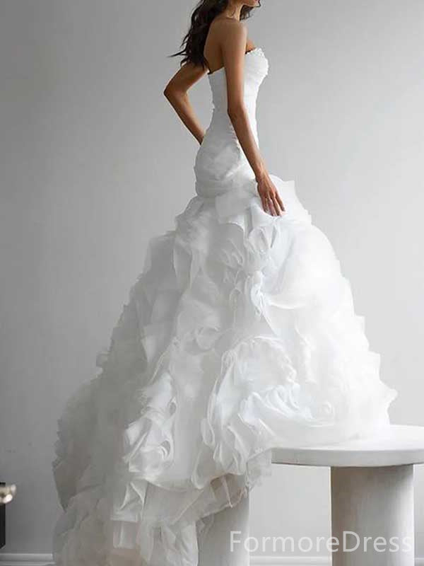 Popular Strapless A-line Long Wedding Dress, WD131